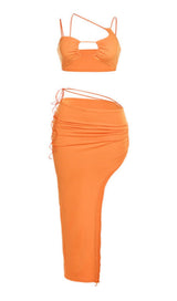 CUTOUT ASYMMETRIC SKIRT SET Sets Oh CICI