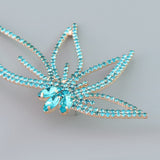 CRYSTAL FLOWER EARRINGS IN BLUE Earrings styleofcb