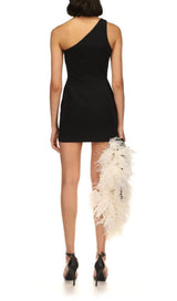 ONE SHOULDER MINI DRESS IN BLACK Dresses styleofcb