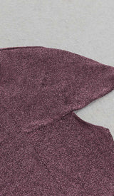 PLUS GLITTER MIDI DRESS IN BROWN DRESS STYLE OF CB