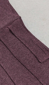 PLUS GLITTER MIDI DRESS IN BROWN DRESS STYLE OF CB