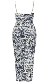 PLUS SIZE ALLOVER PRINT CAMI MIDI DRESS DRESS sis label