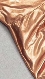 PLUS SIZE METALLIC MIDI DRESS IN GOLD DRESS STYLE OF CB