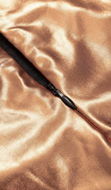 PLUS SIZE METALLIC MIDI DRESS IN GOLD DRESS STYLE OF CB