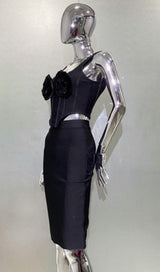 ROSES EMBELISHED CORSET TWO PIECES SET DRESS styleofcb