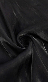 RUCHED OFF SLEEVE MAXI DRESS IN BLACK DRESS STYLE OF CB