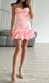 RUFFLED CORSET MINI DRESS DRESS STYLE OF CB