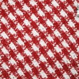 RED CHECK BOUCLE MINI DRESS