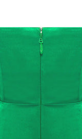 SATIN CORSET DRESS IN GREEN Dresses styleofcb