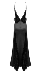SEQUIN LACE MAXI DRESS BLACK DRESS styleofcb