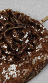 SEQUIN MAXI DRESS IN BROWN Dresses styleofcb