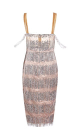 SEQUIN SLIPT MIDI DRESS Dresses styleofcb