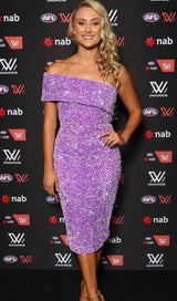 SEQUIN STRAPLESS MIDI DRESS IN PINK Dresses styleofcb