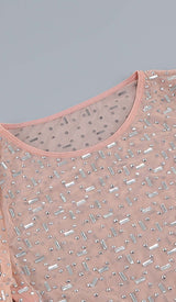 SEQUIN RHINESTONE MESH TOP IN LEAVES styleofcb