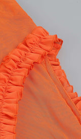 SHEER RUFFLED MAXI DRESS IN ORANGE DRESS styleofcb