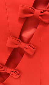 SIDE LACE UP BOW MINI DRESS IN RED DRESS STYLE OF CB