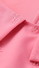 SLEEVELESS EMBROIDERED MINI DRESS IN PINK DRESS STYLE OF CB