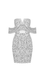SLIVER SEQUIN STRAPLESS MINI DRESS Dresses styleofcb XS SLIVER