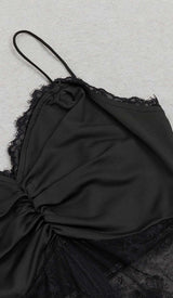 SPAGHETTI LACE SLIP DRESS IN BLACK DRESS STYLE OF CB