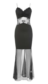 SPAGHETTI LACE SLIP DRESS IN BLACK DRESS STYLE OF CB