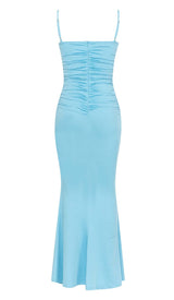 SPAGHETTI STRAP SLIT MIDI DRESS IN BLUE DRESS STYLE OF CB