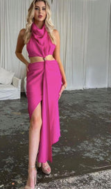 SPLIT MAXI DRESS IN PINK Dresses styleofcb