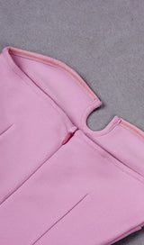 STRAPLESS BANDAGE MINI DRESS IN PINK Dresses styleofcb