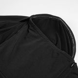 STRAPLESS DRAPED KNITTED MAXI DRESS IN NOIR sis label