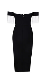 STRAPLESS SLIT BANDAGE DRESS IN BLACK Dresses styleofcb