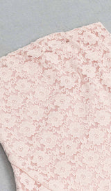 STRAPPY RUFFLE DETAIL MIDI DRESS IN PINK DRESS styleofcb