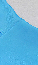 STRAPPY CORSET MIDI DRESS IN SPARKLING OCEAN DRESS STYLE OF CB