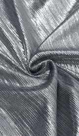 STRAPPY SPILT MIDI DRESS IN METALLIC SILVER DRESS STYLE OF CB
