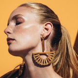 WOOD CUTOUT SCALLOPED EARRINGS Earrings styleofcb