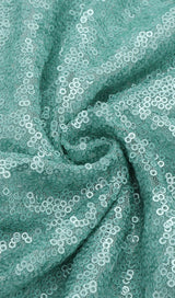TURQUOISE SEQUIN SPLIT MIDI DRESS Dresses styleofcb