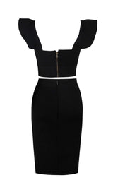 TWO PIECE SET KNIT MINI DRESS IN BLACK Dresses styleofcb
