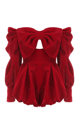 VELVET STRAPLESS MINI DRESS IN RED Dresses styleofcb