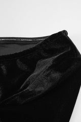 VELVET ONE SHOULDER STRAPLESS MESH MAXI DRESS Gowns styleofcb