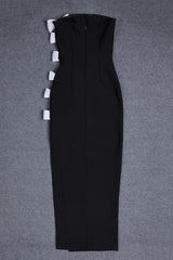 WHITE BOWS HIGH SLIT BANDAGE DRESS Bandage Dresses styleofcb