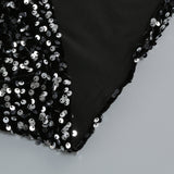 SEQUIN FEATHER LONG SLEEVES MIDI DRESS styleofcb