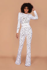 White Dark Nude Jumpsuit Jumpsuits styleofcb