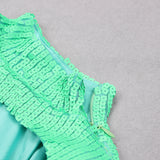 LONG SLEEVES BODYCON MIDI DRESS IN GREEN styleofcb