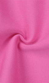 STRETCH LONG SLEEVES MINI DRESS IN HYPER PINK styleofcb