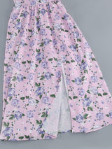 FLORAL-PRINT CORSET MIDI DRESS IN BLUSH OF A ROSE DRESS styleofcb