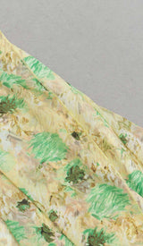 FLORAL PRINT HEM HALTER DRESS IN GREEN DRESS STYLE OF CB