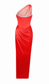LACE GLITTER CORSET MIDI DRESS IN WINE DRESS STYLE OF CB
