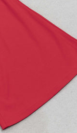 HALTER SLEEVELESS JUMPSUIT IN RED DRESS STYLE OF CB
