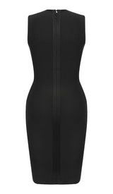SIDE LACE UP BANDAGE MIDI DRESS IN BLACK DRESS STYLE OF CB