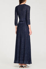 alexandra Strass knit cropped cardigan in navy blue