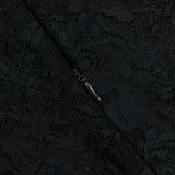 V-NECK LACE SLIM-FIT WAISTLINE DRESS