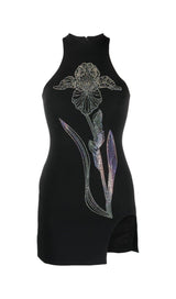 CRYSTAL-EMBELLISHED MINI DRESS